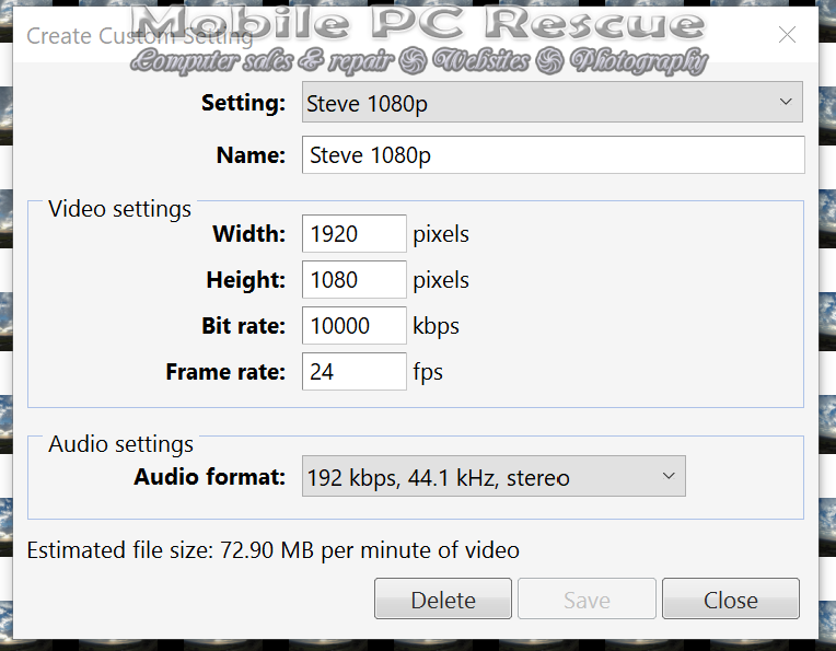 Converting JPEG images to MP4 Video as a Timelapse image 5