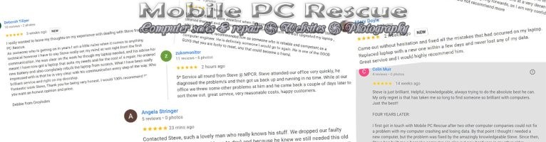 Asking AI to write an article about Mobile PC Rescue based on Google Reviews