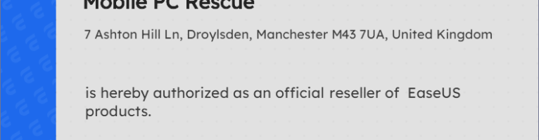 We are now an AUTHORISED reseller for EaseUS